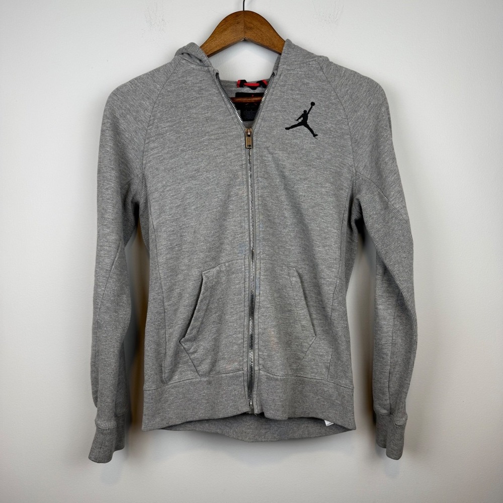 Jordan Full Zip Hoodie Kids Large Jumpman‎ Logo Athletic Basketball Sportswear